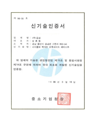 New Technology Certificate